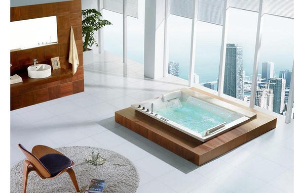 XL 2 Personen Whirlpool Jackson 190x150 Badewanne Vollausstattung (Bodeneinbau)