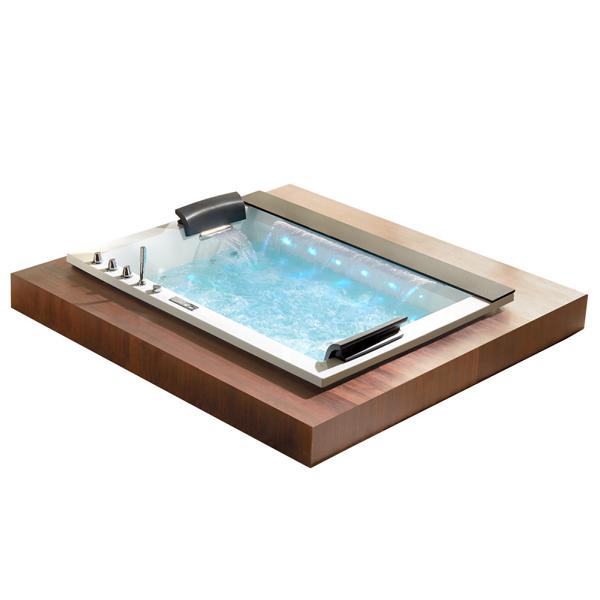 XL 2 Personen Whirlpool Jackson 190x150 Badewanne Vollausstattung (Bodeneinbau)