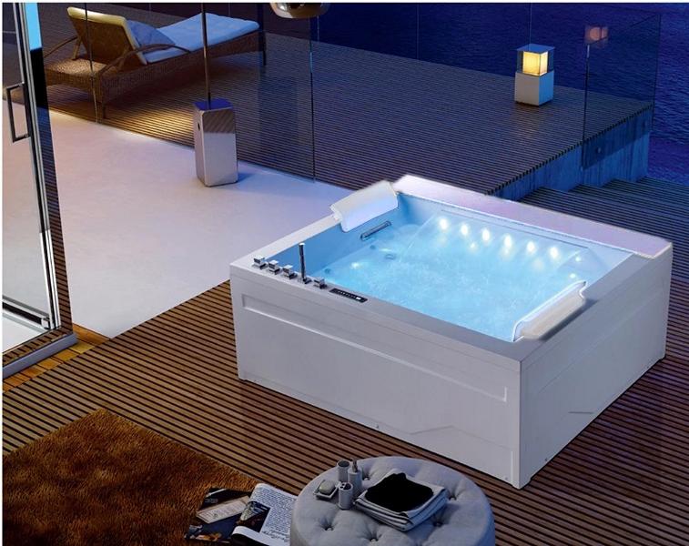 SOFORT LIEFERBAR 2 Per. Jackson Whirlpool 190x150 Badewanne (weiß) Vollausstattung