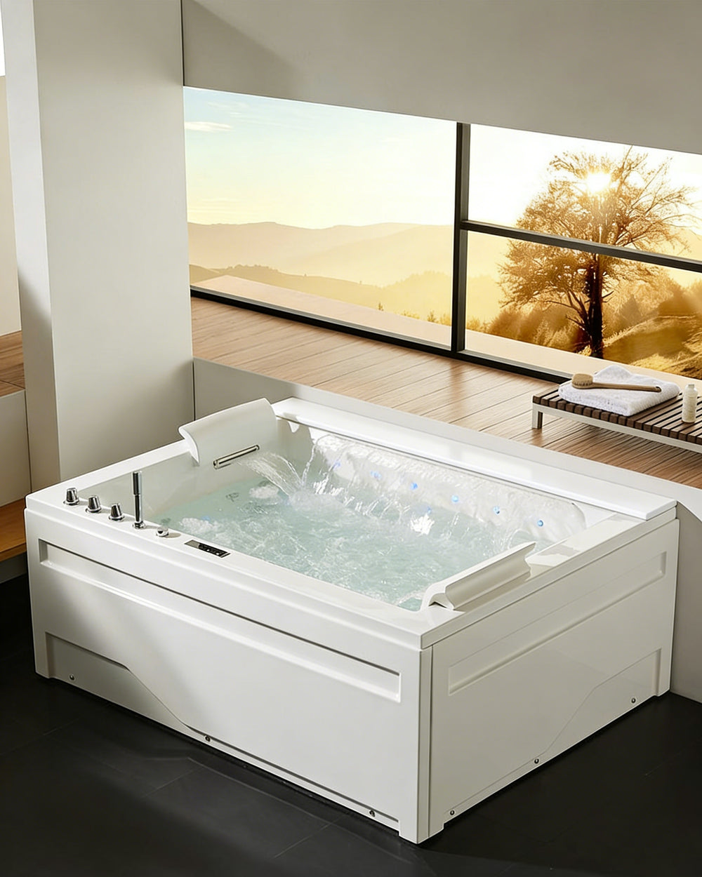SOFORT LIEFERBAR 2 Per. Jackson 2 Whirlpool 190x150 Badewanne (weiß) Vollausstattung