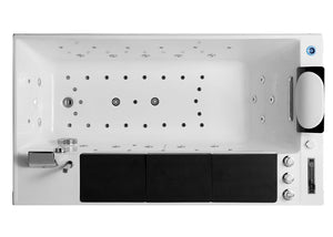 Whirlpool für 1 Person 180x100 Ohio Badewanne Wasserfall Whirlwanne Sonderpreis