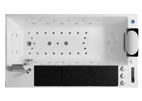 Whirlpool für 1 Person 180x100 Ohio Badewanne Wasserfall Whirlwanne Sonderpreis