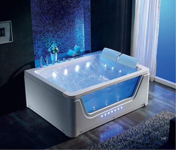 Luxus 2 Personen Whirlpool Oklahoma 170x120 Badewanne Whirlwanne weiß