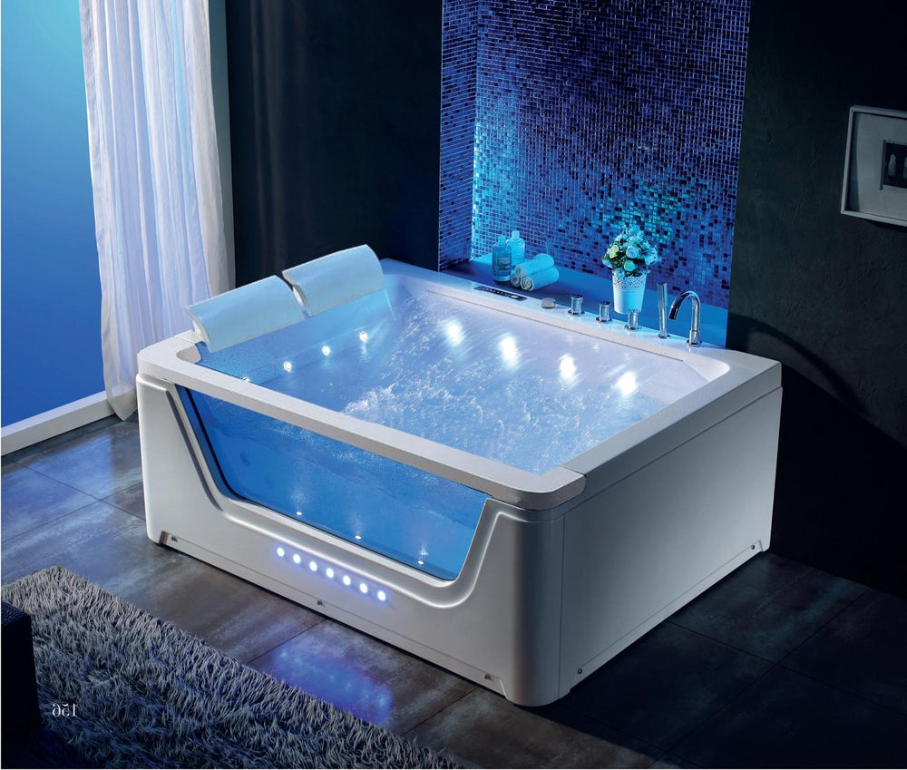 Luxus 2 Personen Whirlpool Oklahoma 170x120 Badewanne Whirlwanne weiß