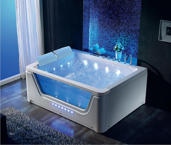 Luxus 2 Personen Whirlpool Oklahoma 170x120 Badewanne Whirlwanne weiß