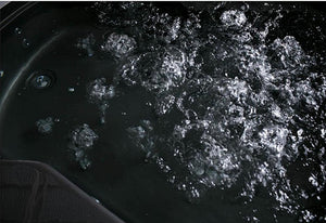 XL 2 Personen Whirlpool Perth 198x162 Badewanne Whirlwanne freistehend schwarz