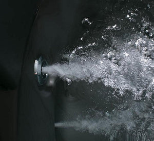 XL 2 Personen Whirlpool Perth 198x162 Badewanne Whirlwanne freistehend schwarz