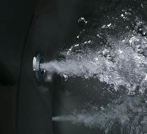 XL 2 Personen Whirlpool Perth 198x162 Badewanne Whirlwanne freistehend schwarz