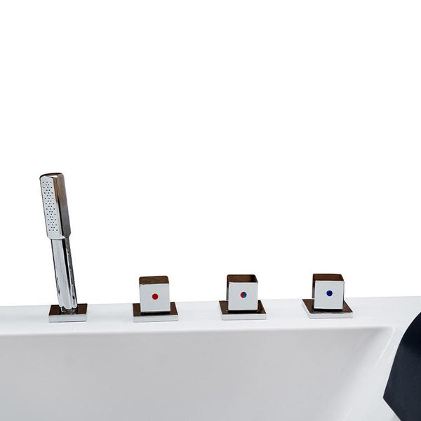 Edler 1 Personen Whirlpool Victoria 172x100 Badewanne Whirlwanne (weiß)