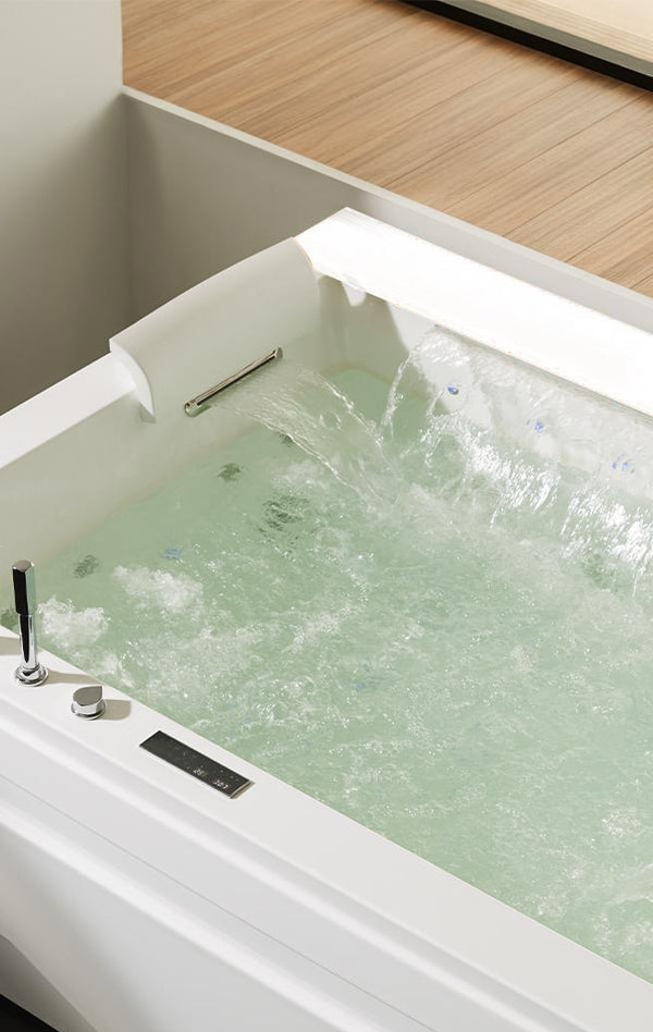 Edler 1 Personen Whirlpool Victoria 172x100 Badewanne Whirlwanne (weiß)