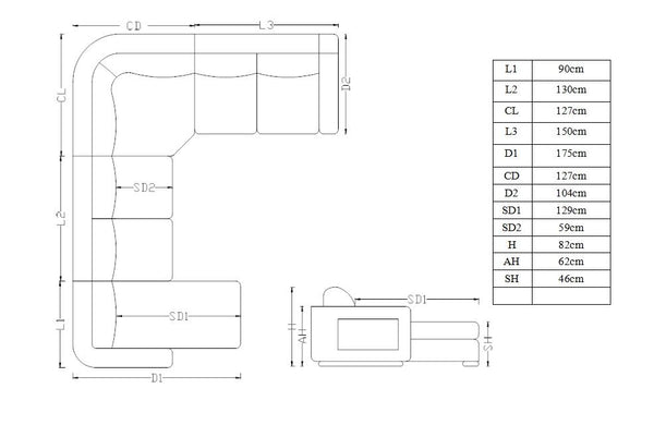Traum XL Ecksofa Adolfo Leder Wohnlandschaft Eckcouch Salottini Sonderpreis