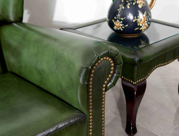 XL Luxus Chesterfield York Sofagarnitur (3/2/1 oder 3/1/1) Ledergarnitur Salottini